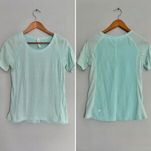 Lululemon Run Silver Lining Short Sleeve Fresh Teal Size 6